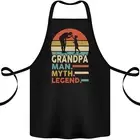 Grandpa Man Myth Legend Funny Fathers Day Cotton Apron 100% Organic