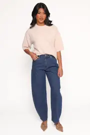 [PUP52] Elmira Knitted Tee - Light Pink XS light pink