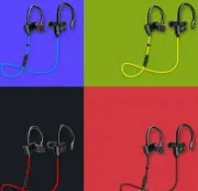 BLUETOOTH HEADPHONES SPORT EAR HOOK light stereo earphones headset RECHARGEABLE