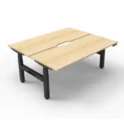 1800Mm Back To Back Workstation Natural Oak And Black