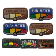 Fun Meter Hook and Loop Embroidered Patch DIY Tactical Badge Backpack Jacket