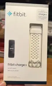 Sport Band Silicone Small Watch Strap for Fitbit Charge 4 / 3 Frost White