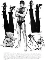 STAR TREK TOS Paper Doll Sheet MR. SPOCK Leonard Nimoy 1970s Vintage Classic Art