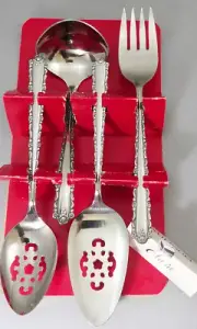 CHERIE by Oneida 4 Piece Serving Set NEW NEVER USED made in USA