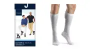 Sigvaris Compression Socks Mens Cotton Knee-High 20-30mmHg White Size SS