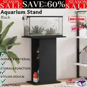 Aquarium Stand Fish Tank Cabinet Base Black w/ Storage Engineered Wood vidaXL