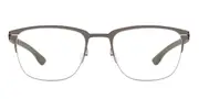 Ic! Berlin IC5064-D The Lone Wolf Large Graphite Men's Glasses Grey Size 53 - Private Health Rebate - Blue Light Block Available