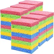 Posuu 48 Pack Sponges Kitchen Natural Compressed Cellulose Sponges Durable Dish Sponge for Cleaning & DIY for Kids Reusable