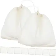 LIFKOME 10Pcs Reusable Muslin Spice Bags Straining Tea Bags for Soup Herbs and Cooking Drawstring Filter Pouches for Kitchen Use