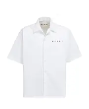 Marni Chest Patch Pocket Short-Sleeved Shirt IT52,IT50,IT48,IT46 White