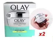 2x50g OLAY White Radiance DayCream Light Perfecting SPF 24 Whitening Moisturizer