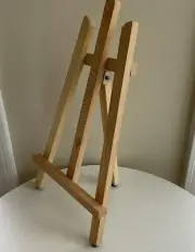Wooden Easel 14" Tall Display Stand A-Frame Mini Wood Painting Easels for Table