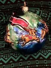 Christopher Radko GLOBE TROTTER Santa Reindeer Ornament 00-378-0