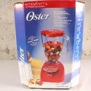 OSTER 6674 6 Cup Jar Pulse Ice Crusher Strawberry Red 450 Watt New in Box