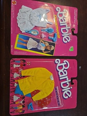 Barbie Dream Wear White Gown And Bright And Breezy Mattel 1992 NRFP