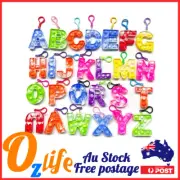 1pc Capital Letter Pop It Key Chain Large Size Fidget Toy Back to School AU