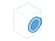Midea 12831000A02701 Refrigerator Door Assembly 1/2" Plastic
