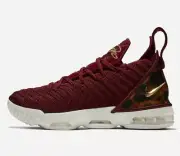 Nike Lebron XVI GS CT4608-601 King James Leopard Gold White Dark Maroon 16 BG