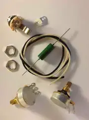 Wiring Harness Kit For P Bass CTS 450G Knurled Pots .1uf Soviet PIO Capacitor