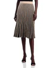 T Tahari Pull On Midi Bi Color Skirt