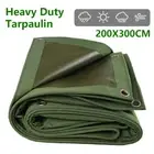Green Heavy Duty Canvas Tarp Tarpaulin Dustproof Waterproof Sun Blocked