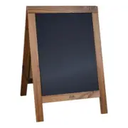 Flash Furniture Canterbury 30x20" A-Frame Wood Magnetic Chalkboard in Brown