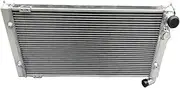 2 Row Aluminum Radiator,Compatible With 1991-1995 VW Corrado 53I VR6 Conversion Turbo 2.9L Manual/1983-1992 VW Golf MKII 19E G60 1.8L Manual