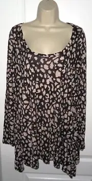 NEW WomensNEXTblack mix stretch jersey swing longline top tunic size 16