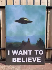 X-FILES - I WANT TO BELIEVE - UFO POSTER 24x36 - ALIENS SPACESHIP 9855