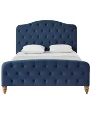 Shabby Chic Adilene Bed Diamond Tufted Headboard