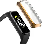 Case Intended for Samsung Galaxy Fit 2 SM-R220 Band All-Around Protective Bumper Slim Plated TPU Case Scratch-Proof Cover Shell Intended for Galaxy Fit 2 Smartwatch Accessories (Rosegold)