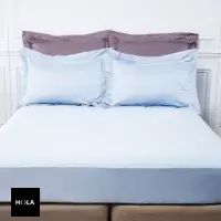 在飛比找momo購物網優惠-【HOLA】艾維卡埃及棉素色床包特大藍(特大)