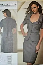 Vogue 1169 designer lined jacket & skirt Size 14-20 UNCUT