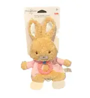 Kid Preferred Pink Peter Rabbit Flat Baby Sensory Lovey Crinkle Teething Toy 12”