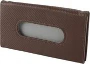 X AUTOHAUX Car Tissue Holder Car Tissue Box Organizer Carbon Fiber Pattern Small Grid PU 9.06"x5.12"x0.79" Brown 1 Pc
