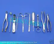 SET OF 10 PCS ORAL DENTAL EXTRACTION KIT+EXTRACTING FORCEPS#150+151+150S EX-339