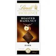 Lindt Excellence Roasted Hazelnut Dark Chocolate Block 100g