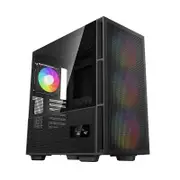 DeepCool R-CH560-BKAPE4D-G-1 CH560 Digital Black Mid-Tower Tempered Glass Case, Dual Status Display