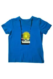 Camera Print Basic S/S T Shirt--ESK-D07174