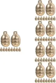 TOYANDONA 5sets Crafted Cat Collar Bells Dog Collar Bells for Pet Supplies Bright Hanging Holes 10pcs*5
