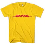 DHL 所有尺碼黃色短袖加大碼上衣 T 恤男士 T 恤運動裝生日禮物