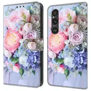 Anti-scratch Wallet Phone Case For Sony Xperia 1 V, Pattern Printing Leather Flip Cover