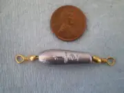 15 PCS. TROLLING SINKER 1/2 OZ. W/#7 BRASS BARREL SWIVEL