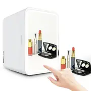 Advwin 8L Portable Mirrored Beauty Fridge with LED Lighting Mini Makeup Refrigerator