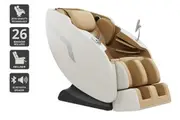 Kogan S1 Pro Zero-Gravity Heated Shiatsu Massage Recliner Chair (White/Tan)
