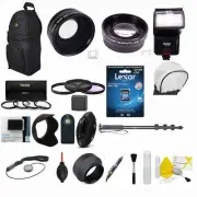 Canon Rebel T5 & EOS 1200D LENS FILTER FLASH 32GB PROFESSIONAL ACCESSORY KIT