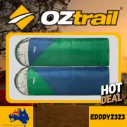 OZTRAIL FLINDERS TWIN PACK SLEEPING BAGS - SINGLE OR DOUBLE