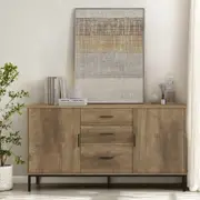 Bronx Buffet Sideboard Console Table with Dresser - 2 Doors 3 Drawers 140CM for Stylish Storage Cabinet