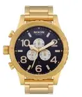 New Nixon 51-30 Chrono Gold Indigo A083-2033 Men's Watch