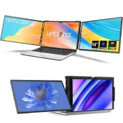 UPERFECT Dual Portable Triple Monitor Screen Extender 14 Inch For 13-17" Laptop